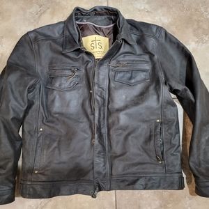 STS "The Scout" Leather Coat, Dark brown color, 3XL size